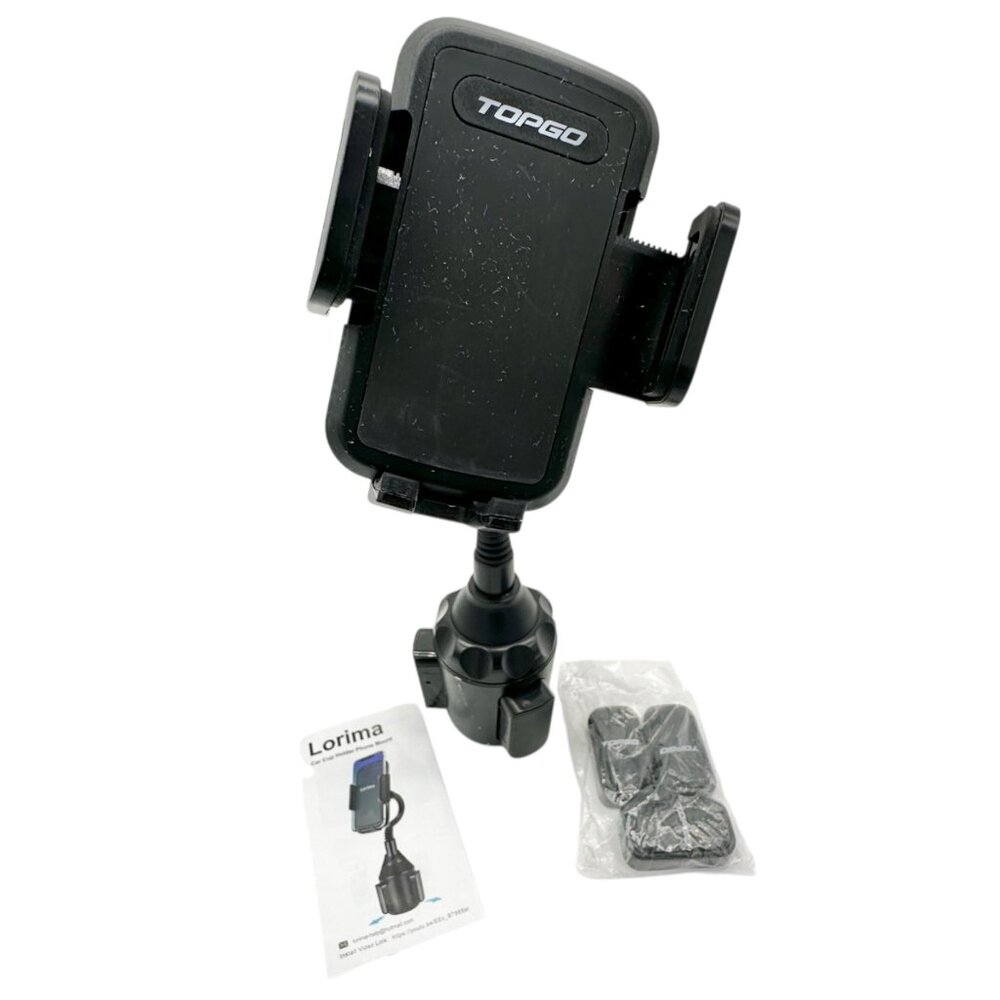 Topgo Adjustable Car Cup Holder Phone Mount With Silicone Extend Case